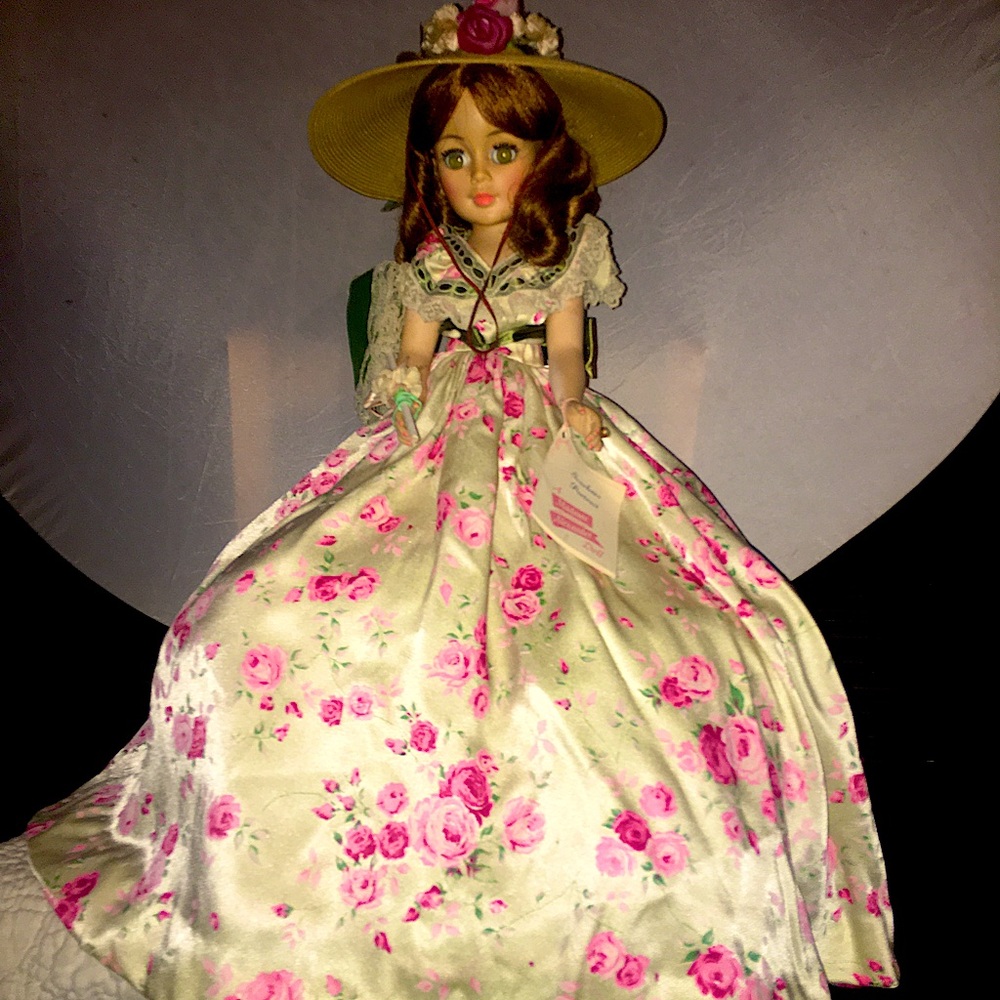Madame Alexander,ScarletO’Hara“Gonewiththewind”portrait doll original costumeNOS
